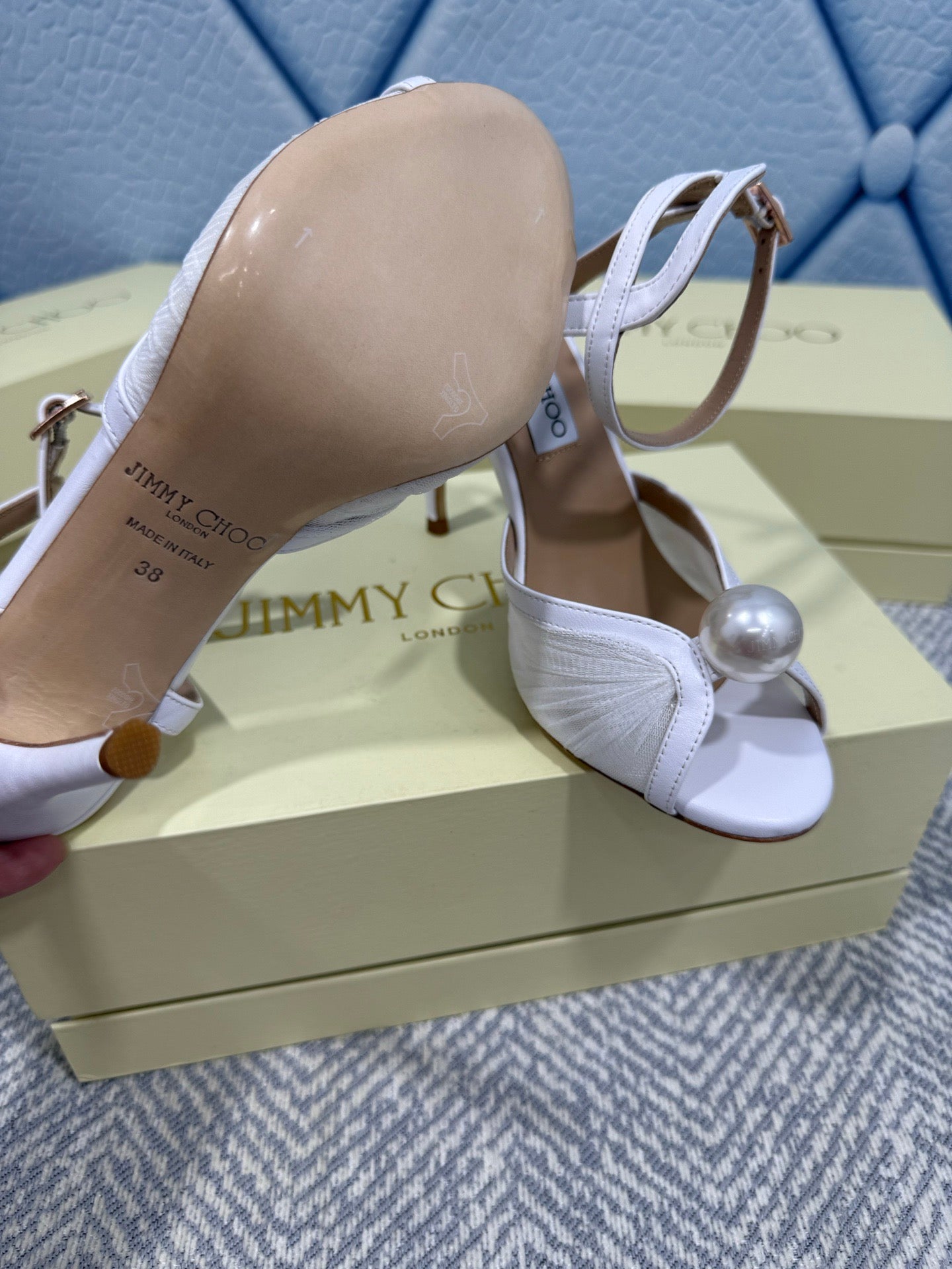 JIMMY CHOO - Sandals with Pearl