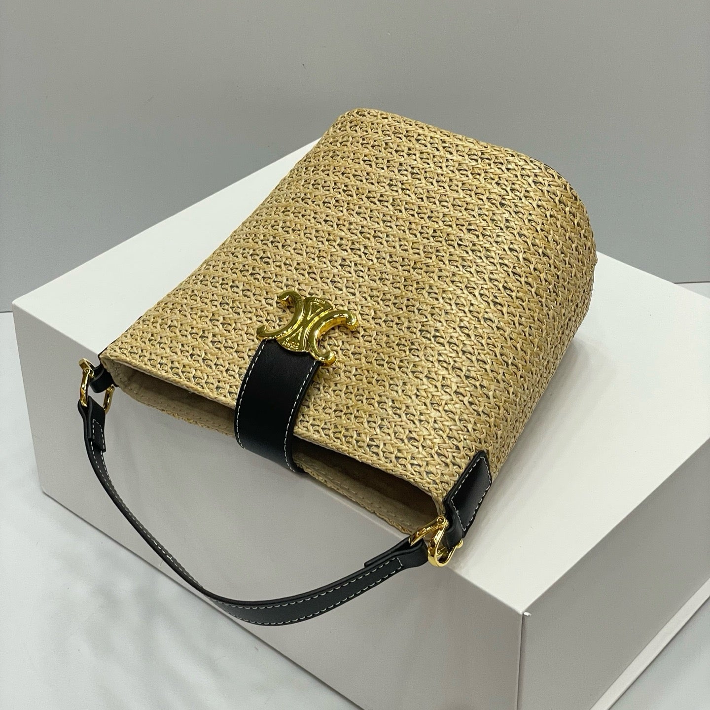 CELIN - MINI BUCKET LOUISE IN RAFFIA