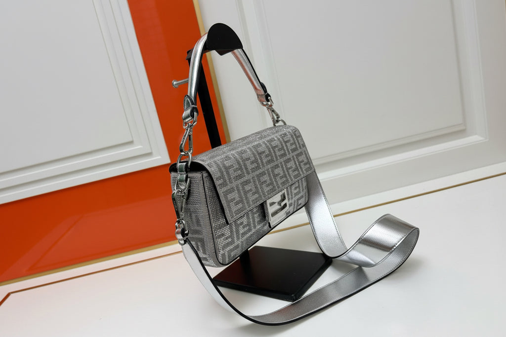 FENDI - Big Baguette Bag in Crystal FF Motif