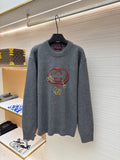 GUCCI  - Knit wool sweater with embroidery unisex