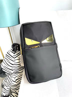 FENDI -  Monster Sling Bag Nylon and Leather Medium