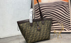 FENDI - Brown FF jacquard fabric bag