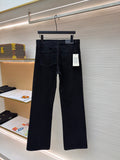 GUCCI - cotton denim pants with horsebit