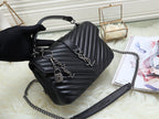 SAINT LAURENT- Black Leather Handbag