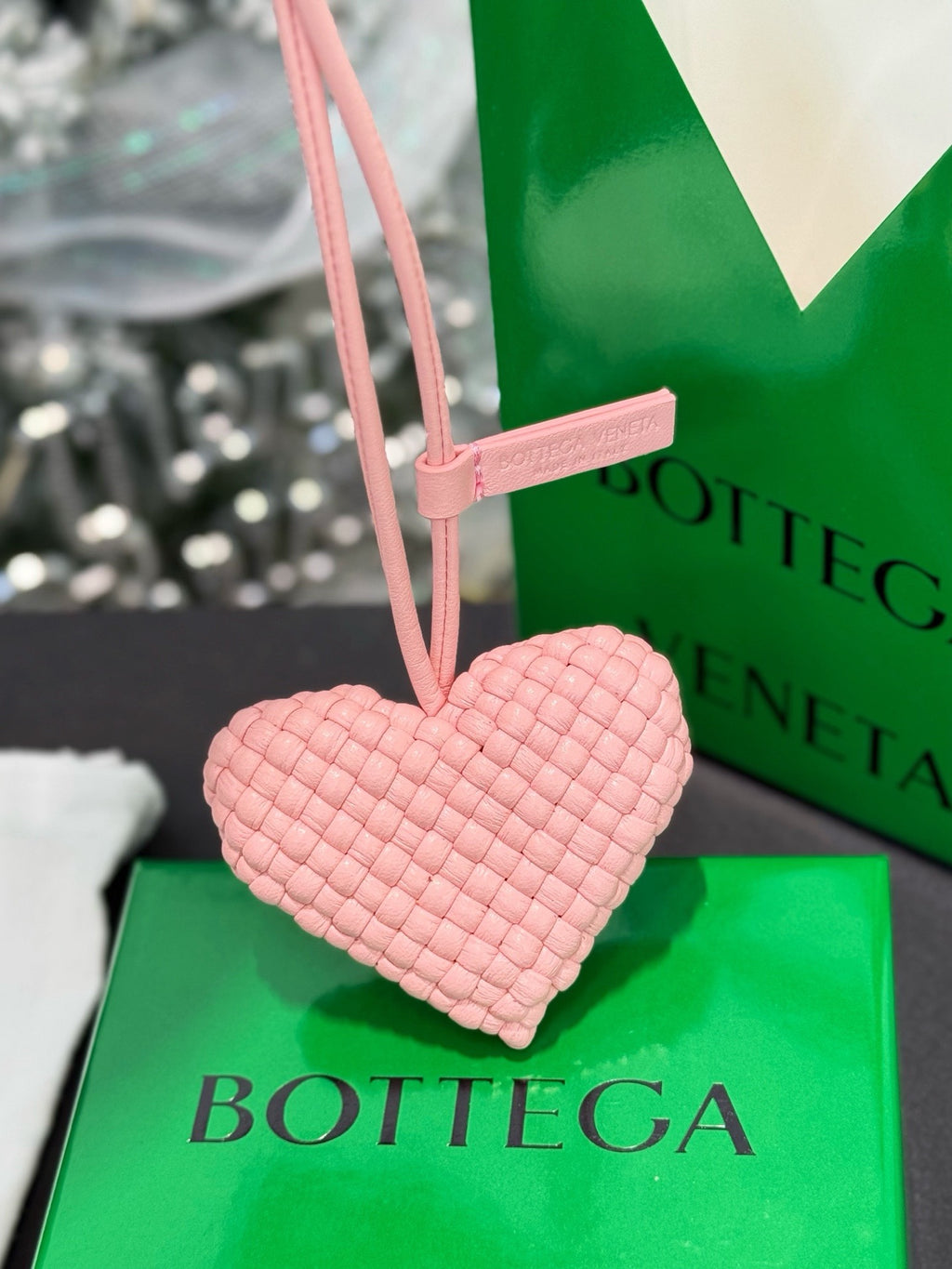 BOTTEGA VENETA - Intrecciato Leather Bag Charm