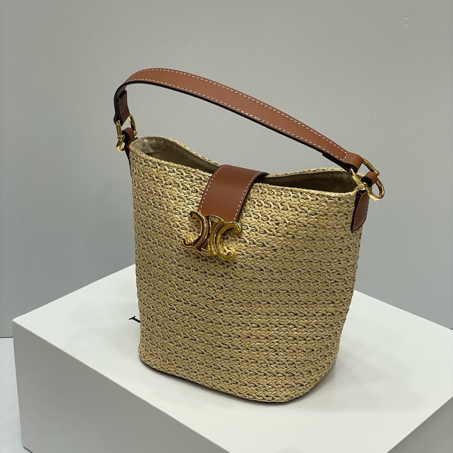 CELIN - MINI BUCKET LOUISE IN RAFFIA