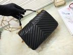SAINT LAURENT- Black Leather Handbag