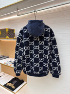 GUCCI  - Blue Gg Fuzzy Fabric Jacquard