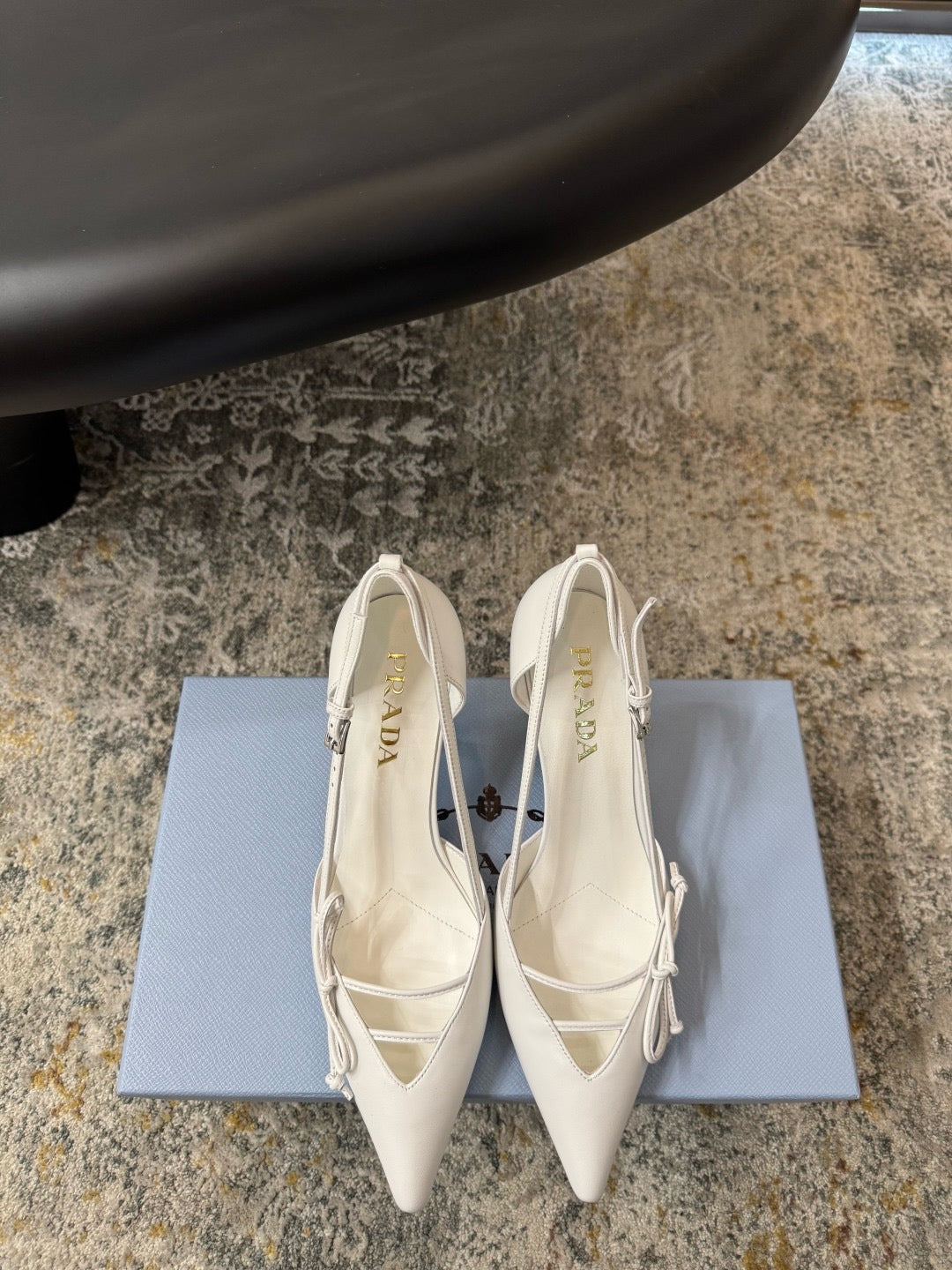 DIOR - open side patent leather heeled pumps