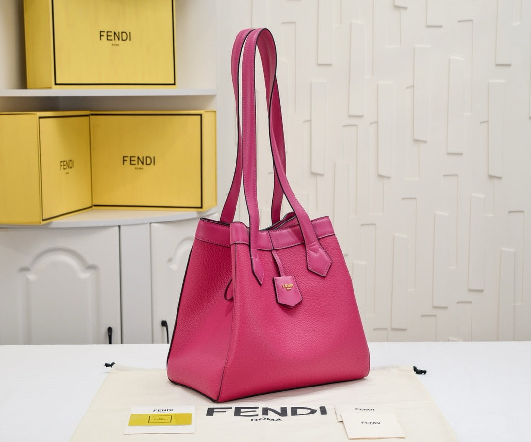 FENDI - Brown FF jacquard fabric bag