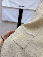 CHANEL - Chanel Light Yellow Tweed Jacket and Dress Set
