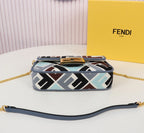 FENDI - Baguette patent leather handbag