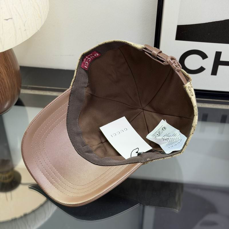 GUCCI - Leather Visor Baseball Cap