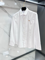 BURBERRY - Stretch Poplin Check long Sleeve Shirt