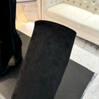 CHANEL - Block Heel Knee-High Boots