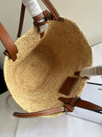 CELINE - TEEN COUFFIN IN WICKER AND NATURAL CALFSKIN