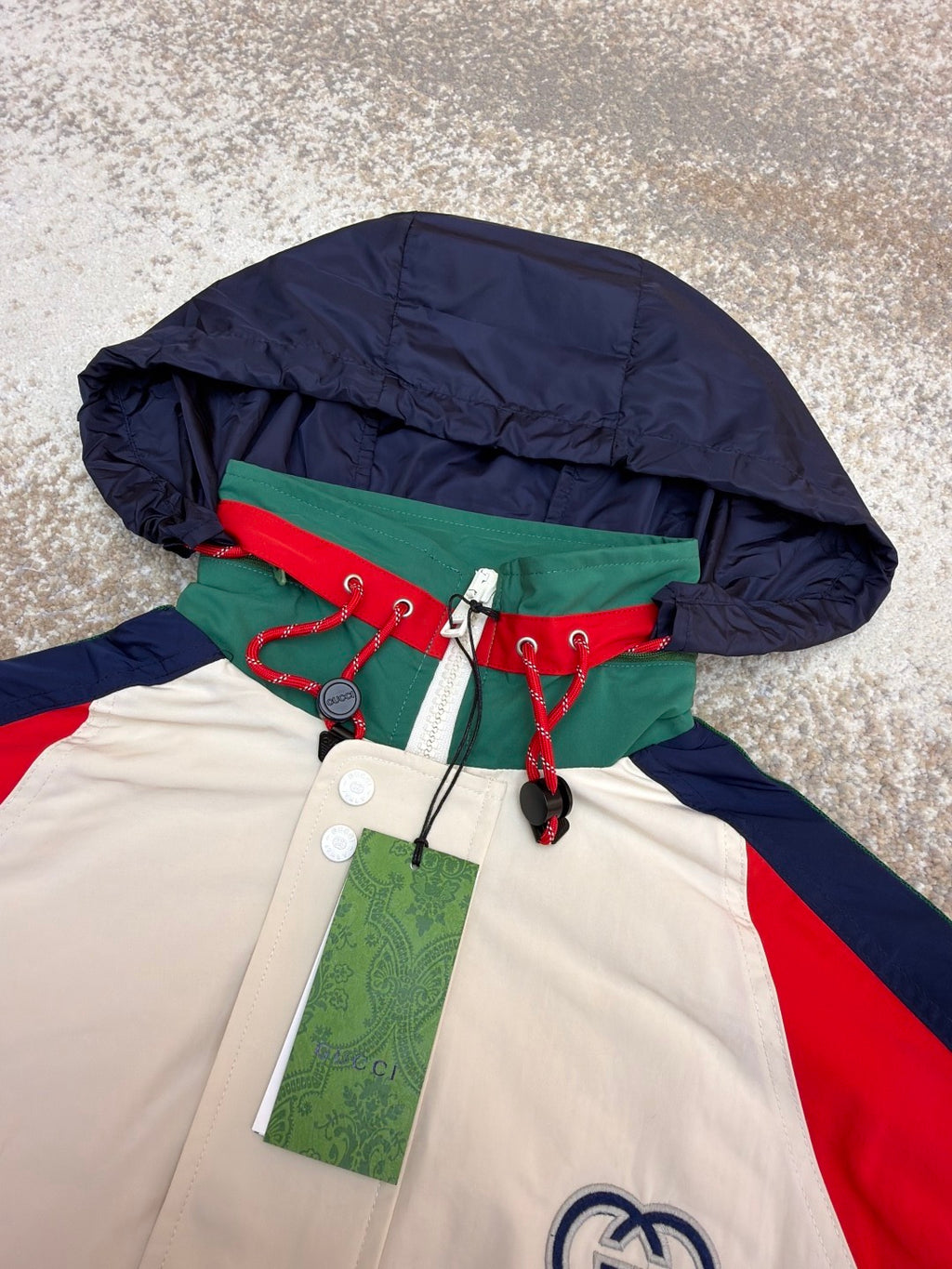 GUCCI  - Men's Red Gg Logo Grg Jacket