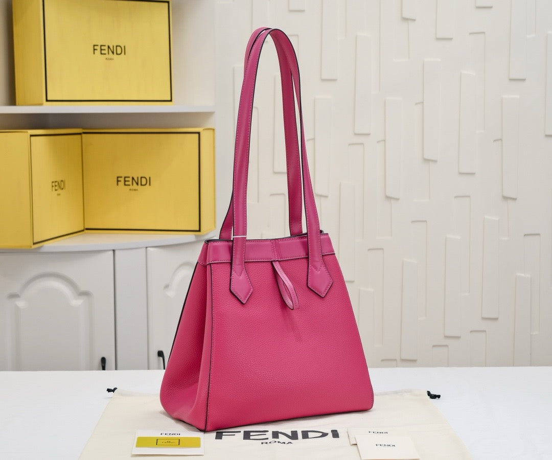 FENDI - Brown FF jacquard fabric bag
