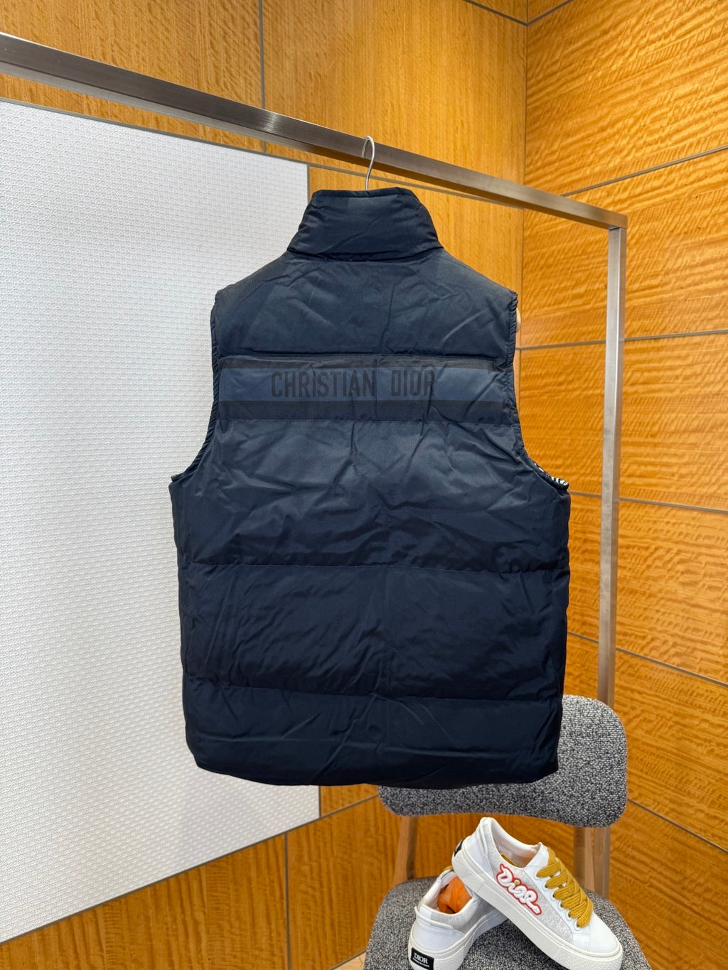 DIOR - Reversible Jacquard Stand-Collar Down Vest