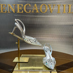 RENE CAOVILLA - ESCARPIN SLINGBACK CINDERELLA DORÉ 80