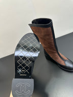 CHANEL - Chanel Suede and Leather High Boot