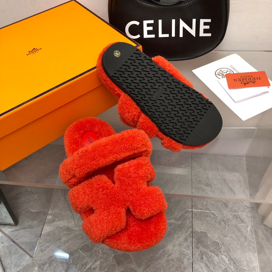 HERMES - Orange Shearling Chypre