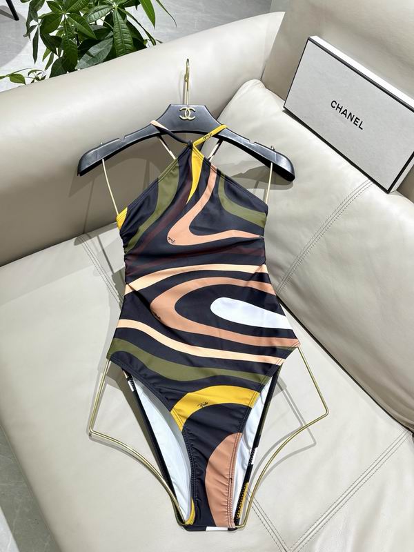 PUCCI - Patterned Halterneck One-Piece Swimsuit
