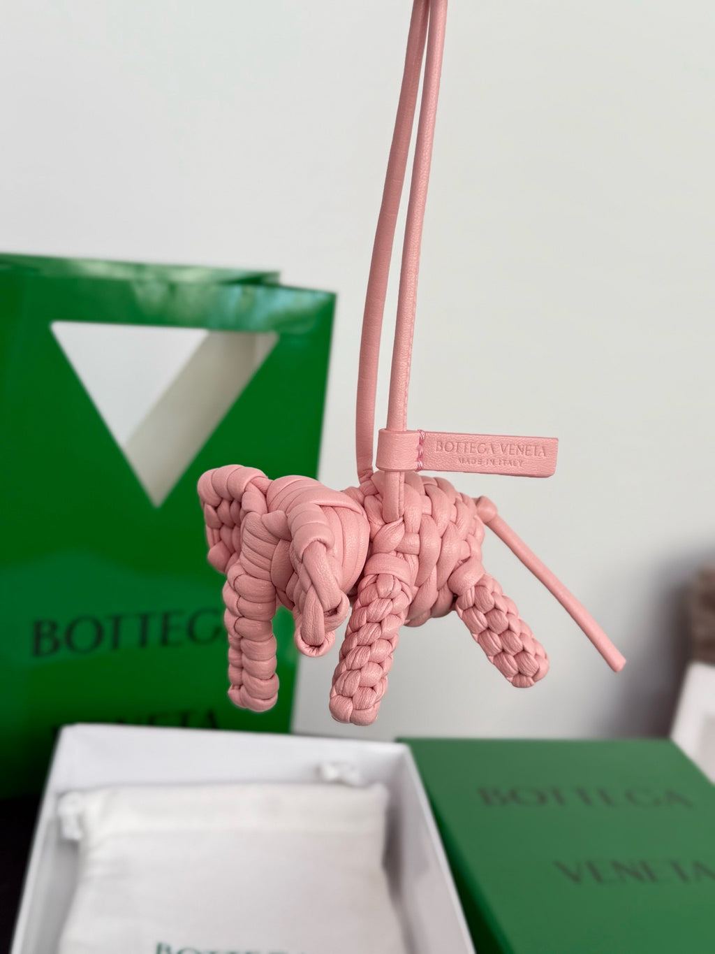 BOTTEGA VENETA - Intrecciato Leather Bag Charm