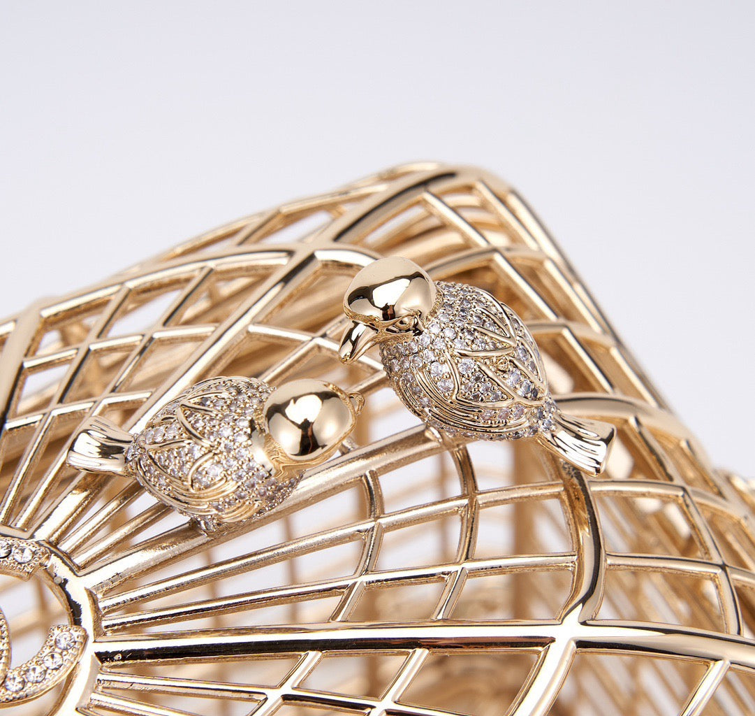 CHANEL - BIRD CAGE BAG RUNWAY EVENING BAG