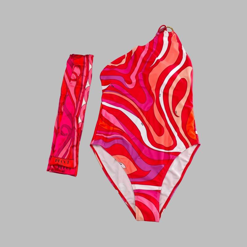 PUCCI - Patterned Halterneck One-Piece Swimsuit