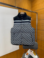DIOR - Reversible Jacquard Stand-Collar Down Vest