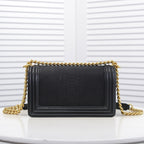 CHANEL - Exotics Small Boy Bag Black Python Molurus Leather
