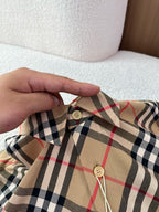 BURBERRY - Slim Fit Check Cotton Poplin Shirt