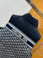 DIOR - Reversible Jacquard Stand-Collar Down Vest