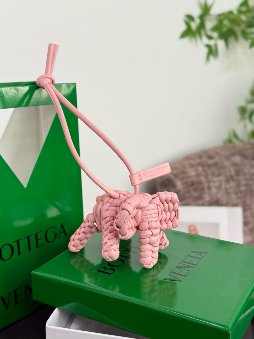BOTTEGA VENETA - Intrecciato Leather Bag Charm