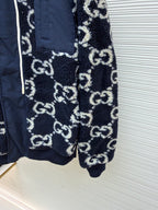 GUCCI  - Blue Gg Fuzzy Fabric Jacquard