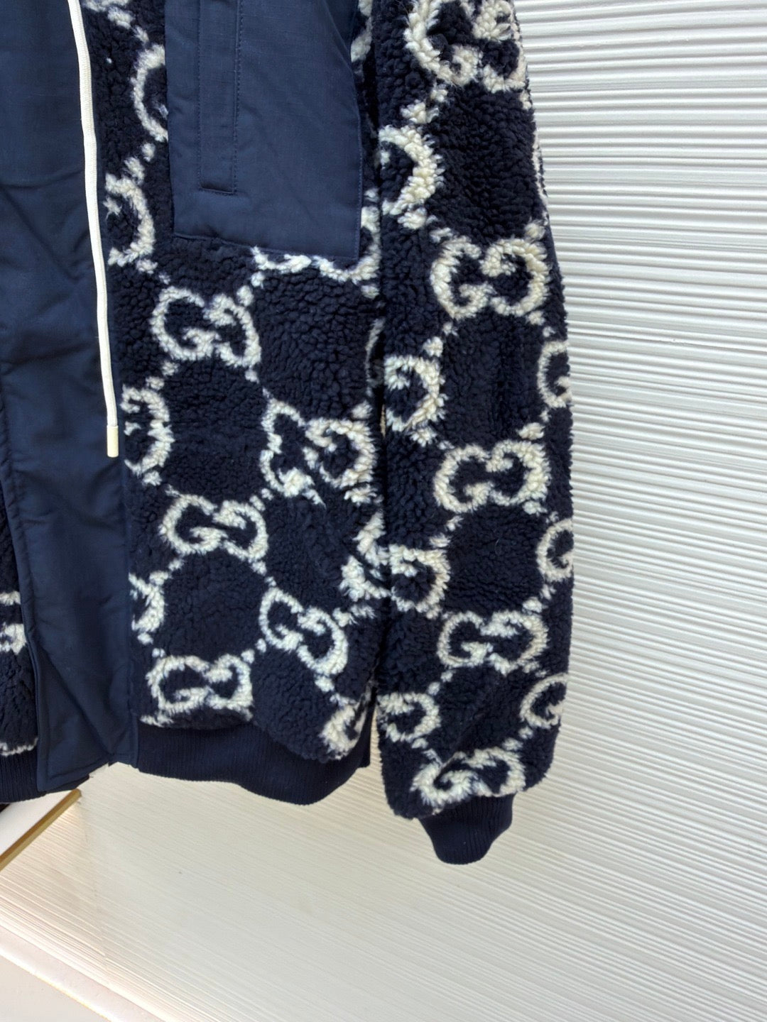 GUCCI  - Blue Gg Fuzzy Fabric Jacquard