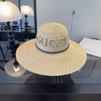 GUCCI - trimmed raffia sun hat