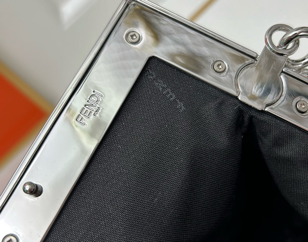 FENDI - Women's White Small First Crystal Bag