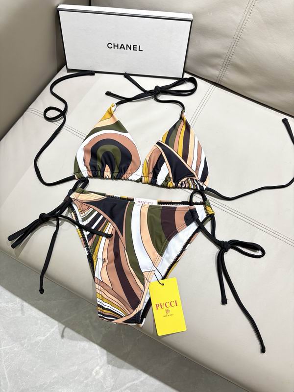PUCCI - Patterned Halterneck bikini Swimsuit