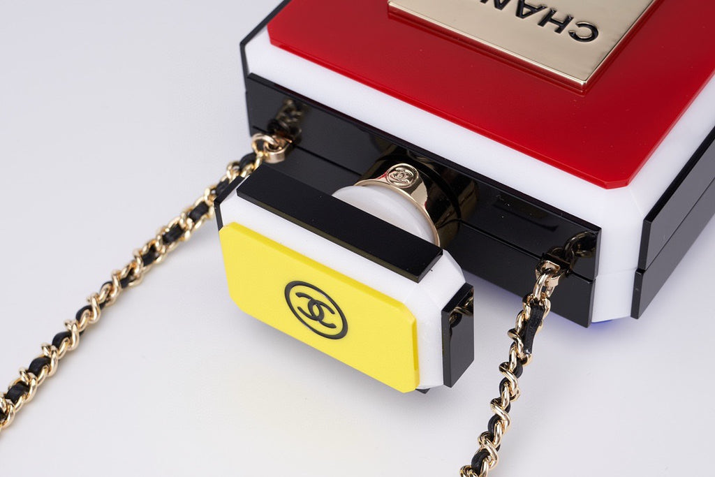 CHANEL - Chanel Plexiglass Perfume Bottle Evening Bag