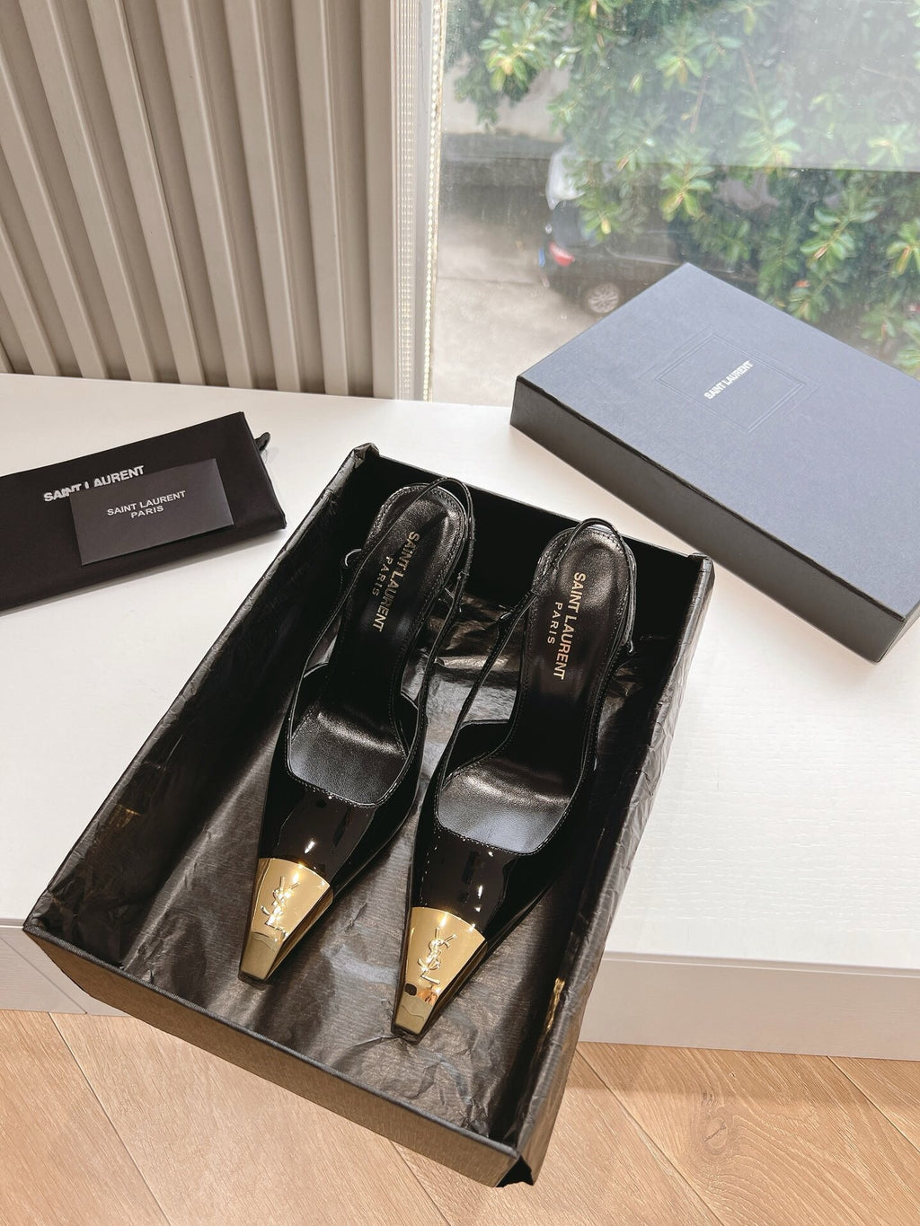 SAINT LAURINT - Jeanne slingback pumps