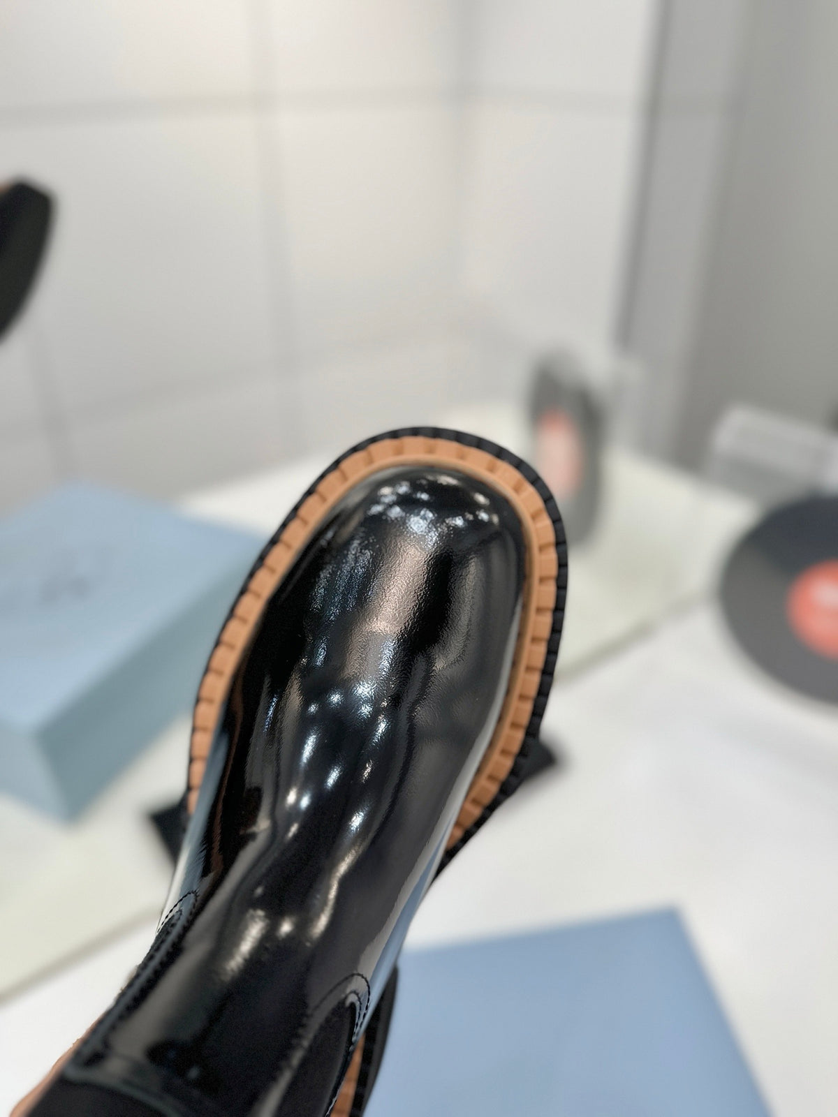 PRADA - Monolith Brushed Leather Chelsea Boot