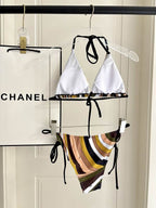 PUCCI - Patterned Halterneck bikini Swimsuit