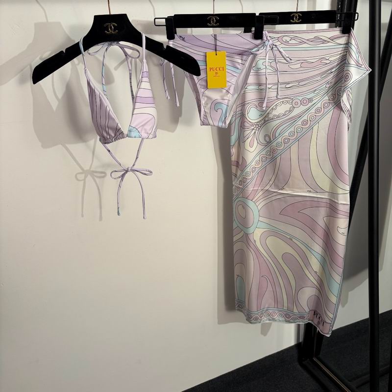 PUCCI - Patterned Halterneck bikini Swimsuit