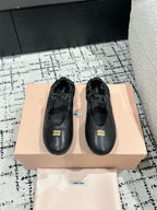 MIU MIU - Ruches nappa leather ballerinas