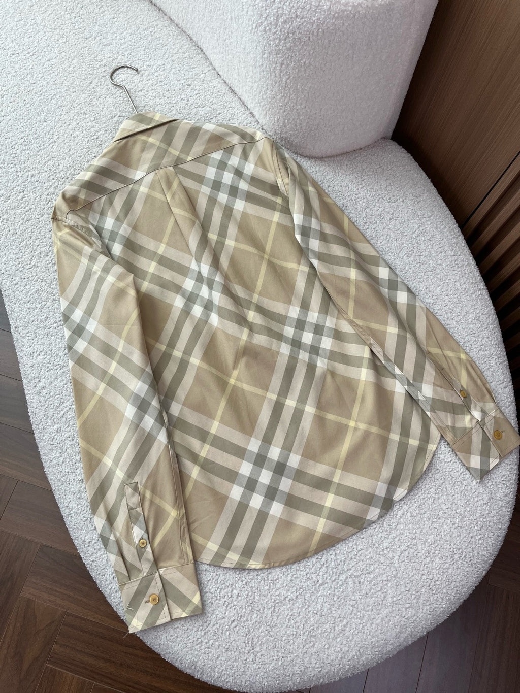 BURBERRY - Slim Fit Check Cotton Poplin Shirt