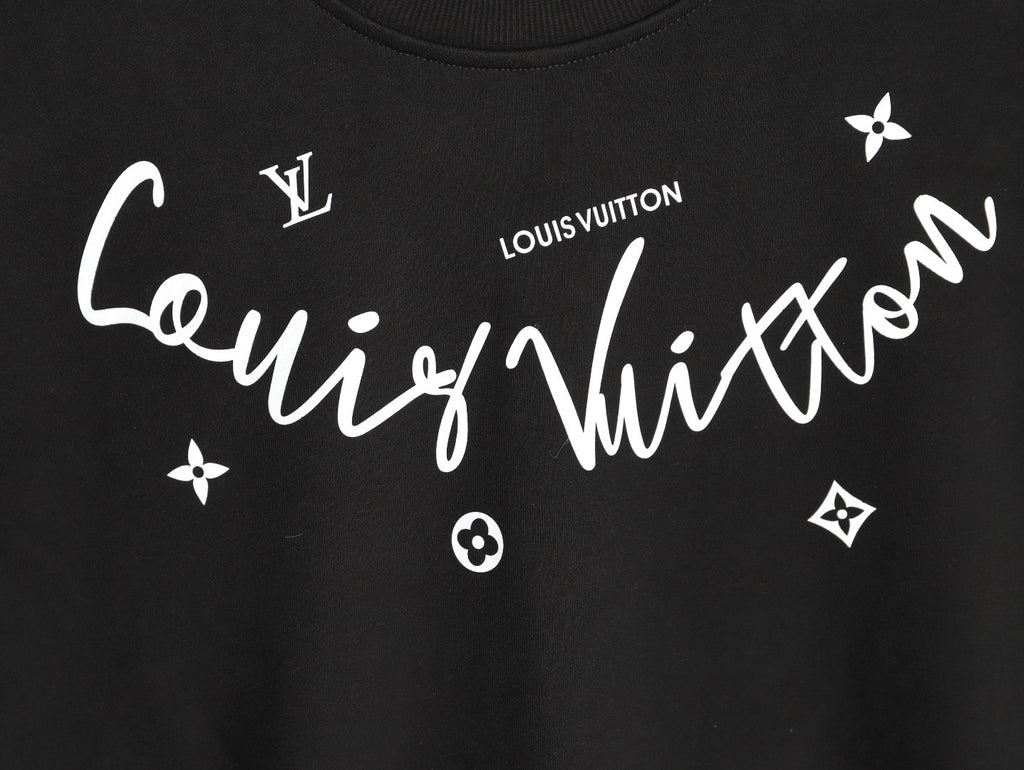 LOUIS VUITTON -unisex Cursive Signature Pullove
