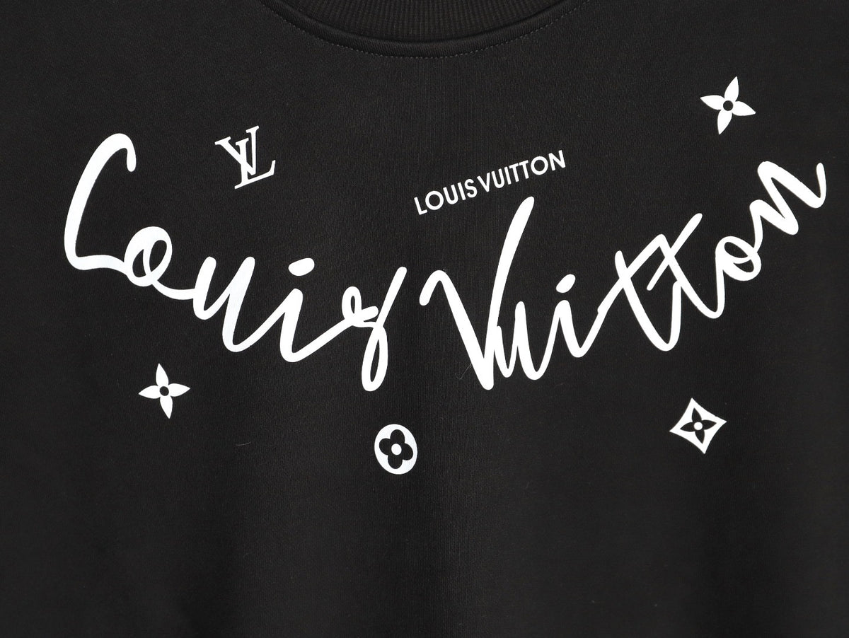 LOUIS VUITTON -unisex Cursive Signature Pullove