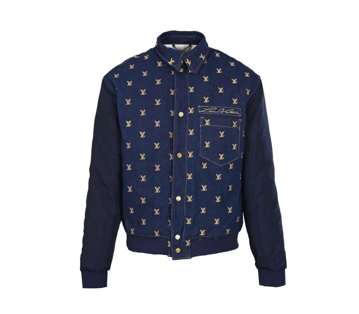 LOUIS VUITTON - Upcycled Denim Varsity Jacket